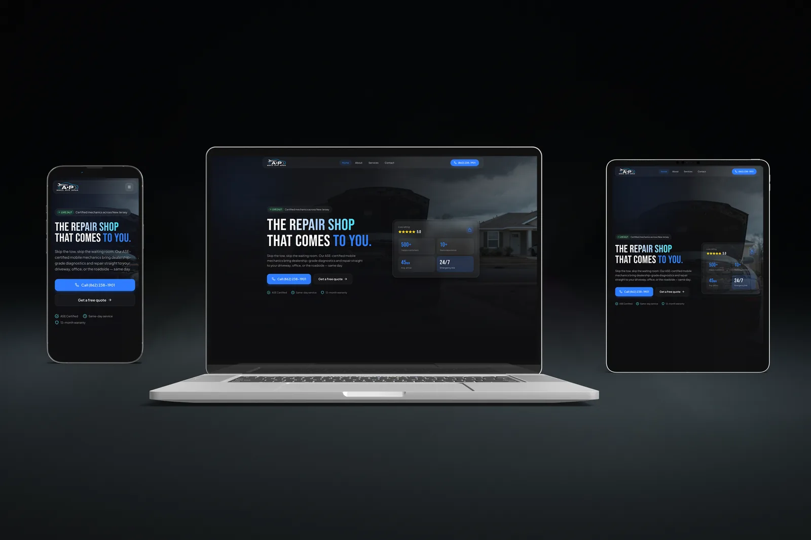 AP Mobile Auto Repair — website preview