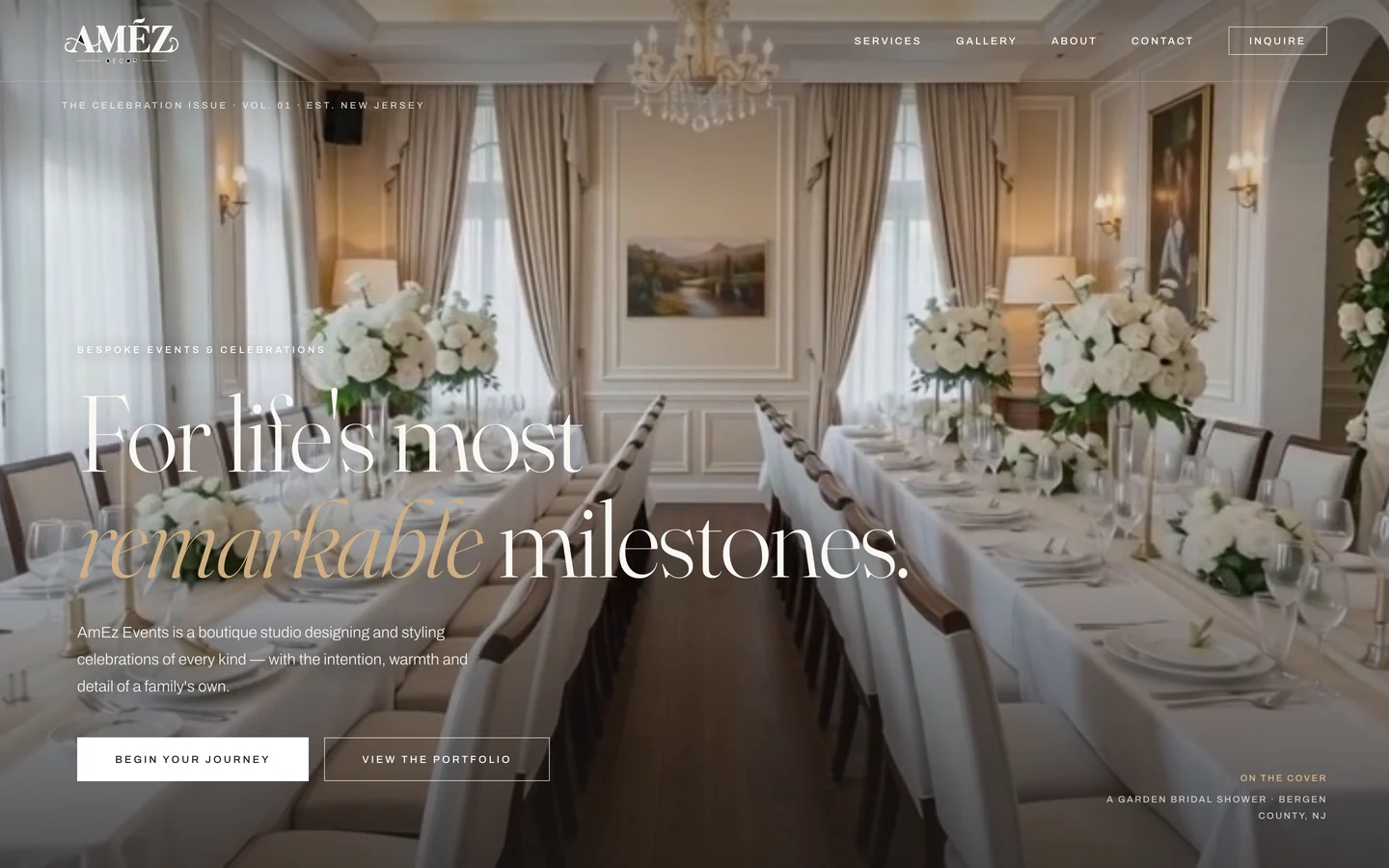 AmEz Events website preview
