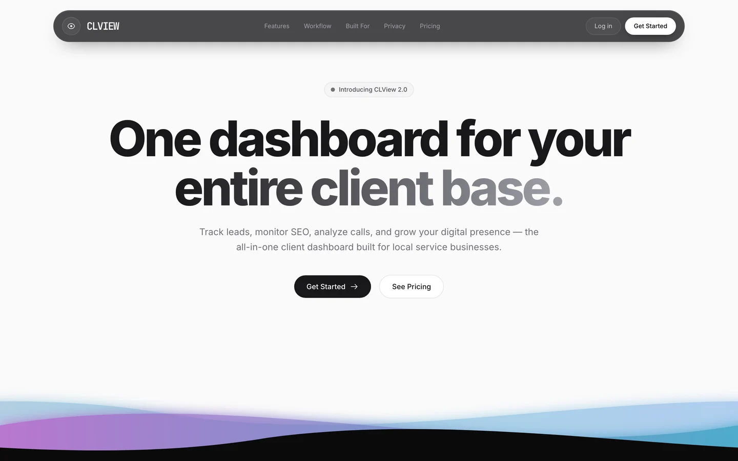 CLView client dashboard preview