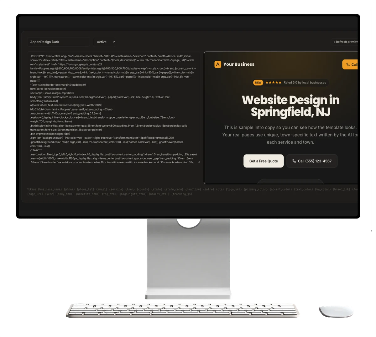 Programmatic SEO landing-page system