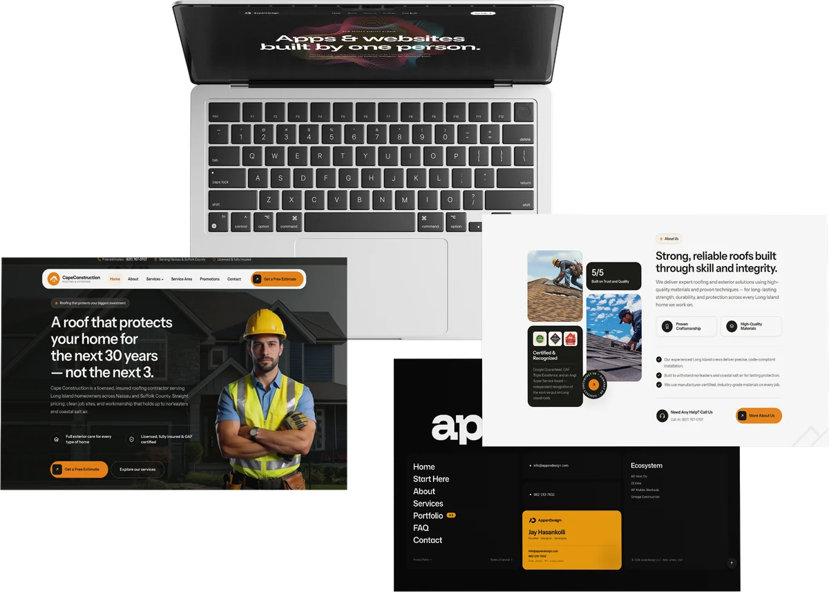 Custom website design by AppanDesign