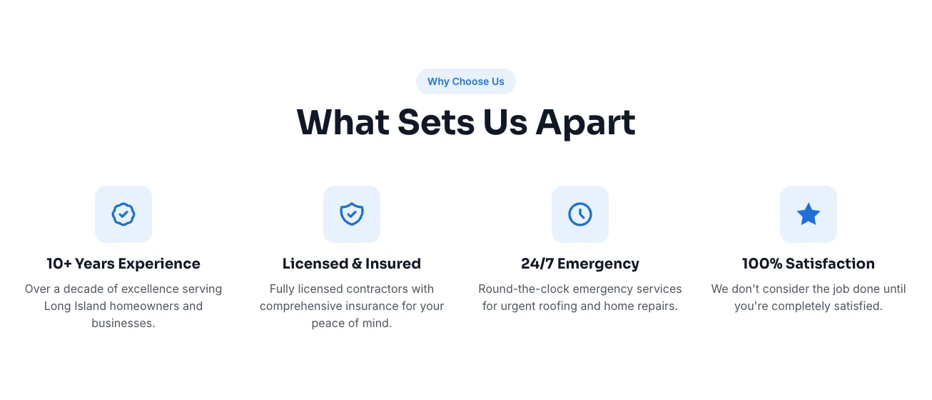 What sets us apart — credentials